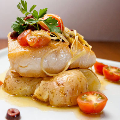 close up of a gourmet fish dish
